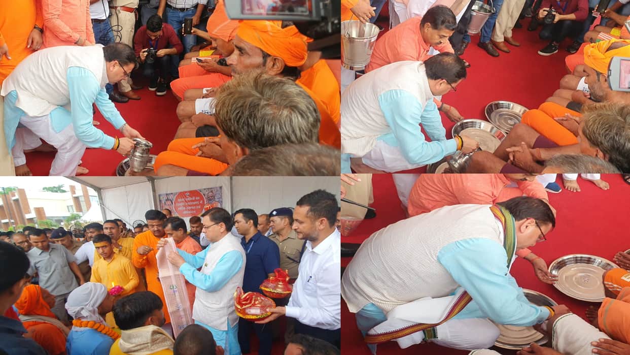 Kanwar Yatra 2022: CM Pushkar singh dhami welcome Kanwaria in Haridwar today
