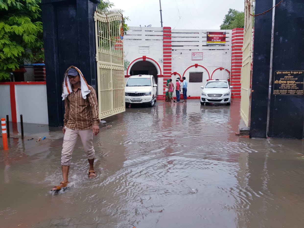 Water filled in the fields due to heavy rain, farmers happy