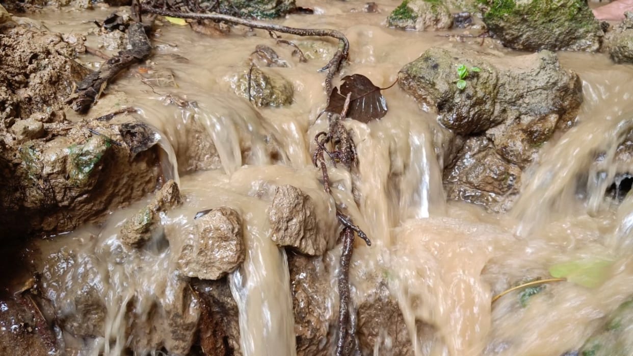 Patali Ganga appeared in hamirpur, Water stream broke out from dry land, people are worshiping as miracle