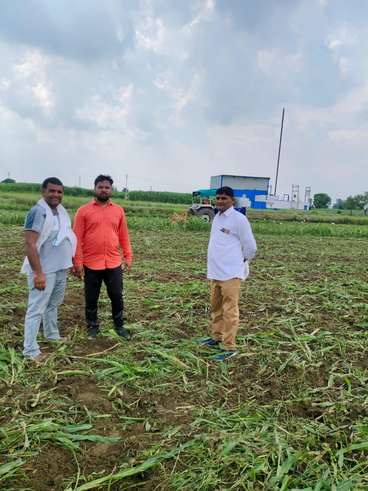The construction company got possession of the land
