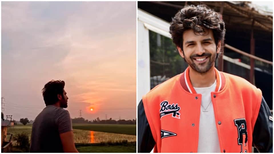 kartik aaryan is busy in shooting of shehzada in haryana he shared a picture of sunset on social media