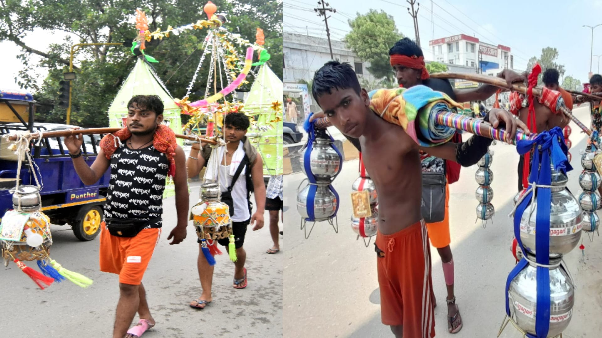 kanwar yatra 2022: Roads and highways colored in saffron, kanwariyas bringing  kanwars of Bulldozers wearin