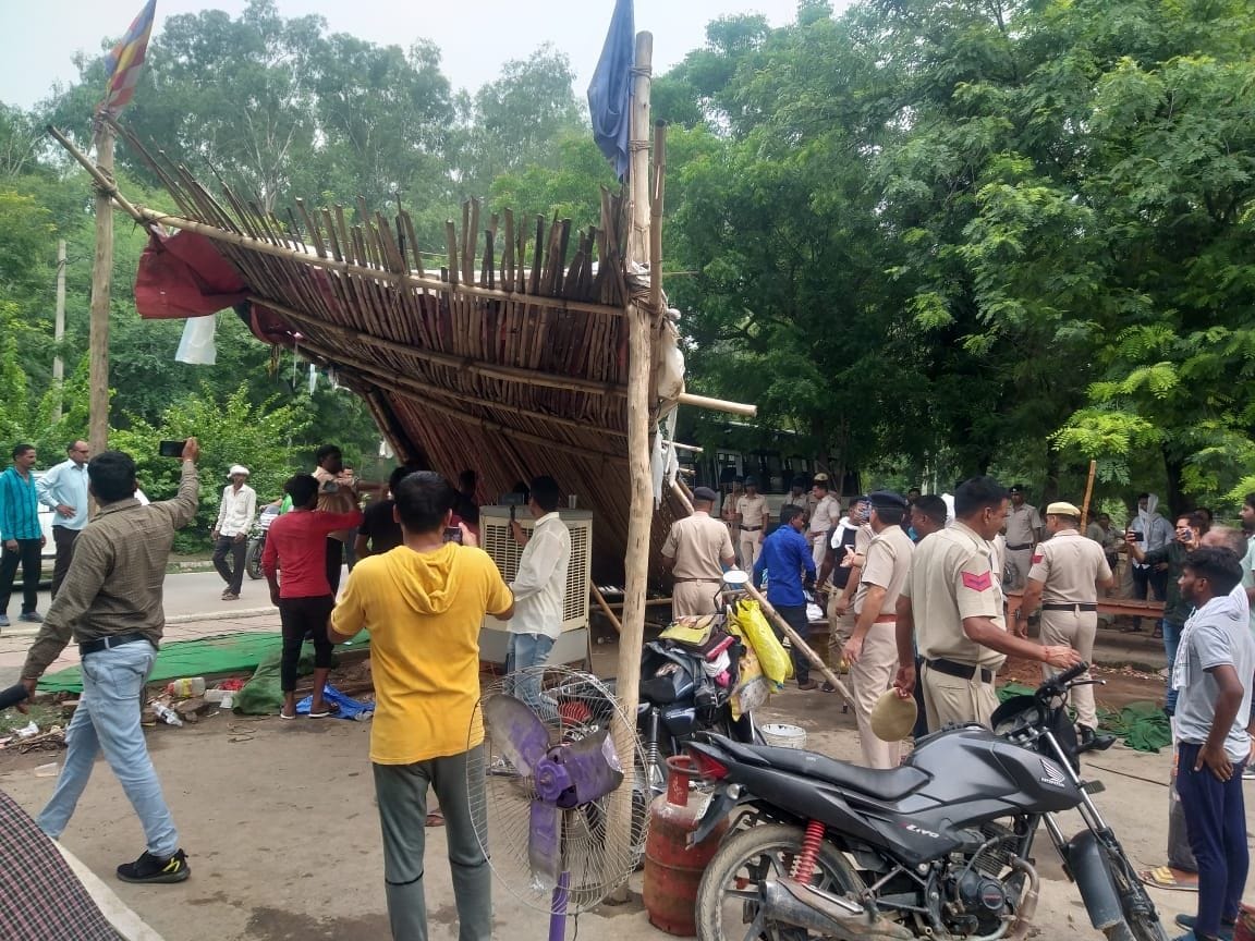 The protest was going on for nine months without permission, the administration vacated the place