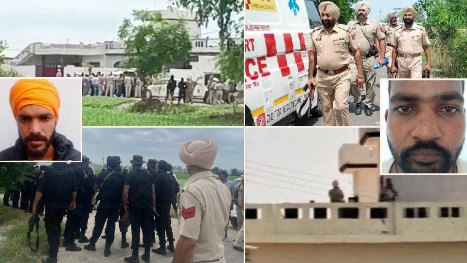 Amritsar Encounter Police searching car that came to drop gangsters