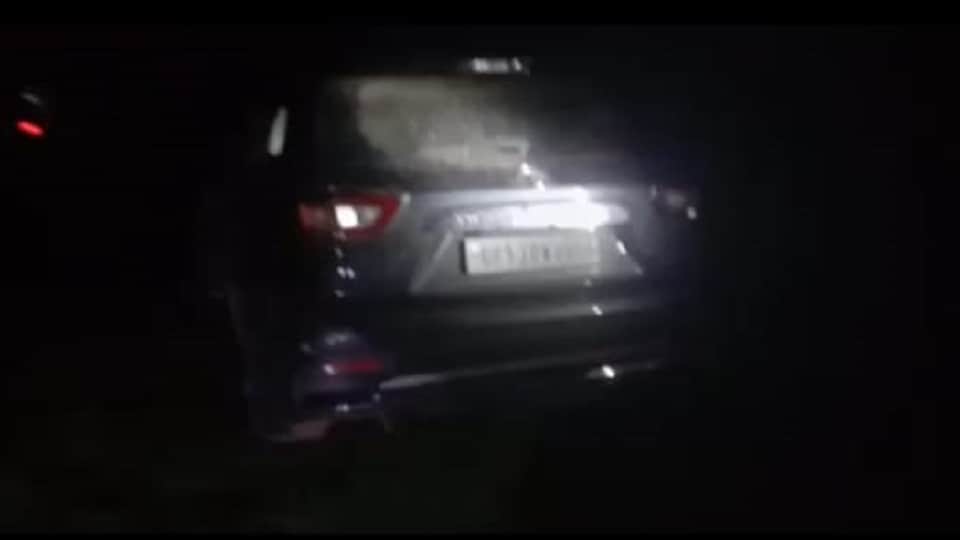 Arrested for killing son after being trampled by car