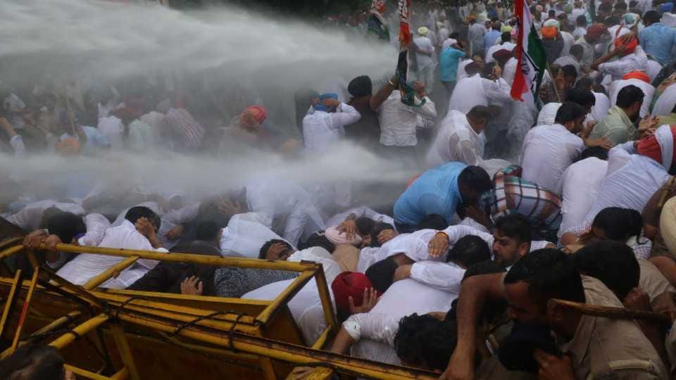 Chandigarh Congress protest for Opposition to questioning of Sonia Gandhi by ED