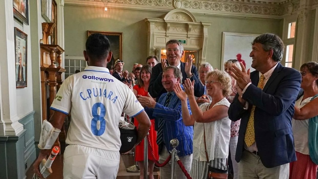 Sussex vs Middlesex 2022 Cheteshwar Pujara 3rd Double Century in County Cricket See People Reactions