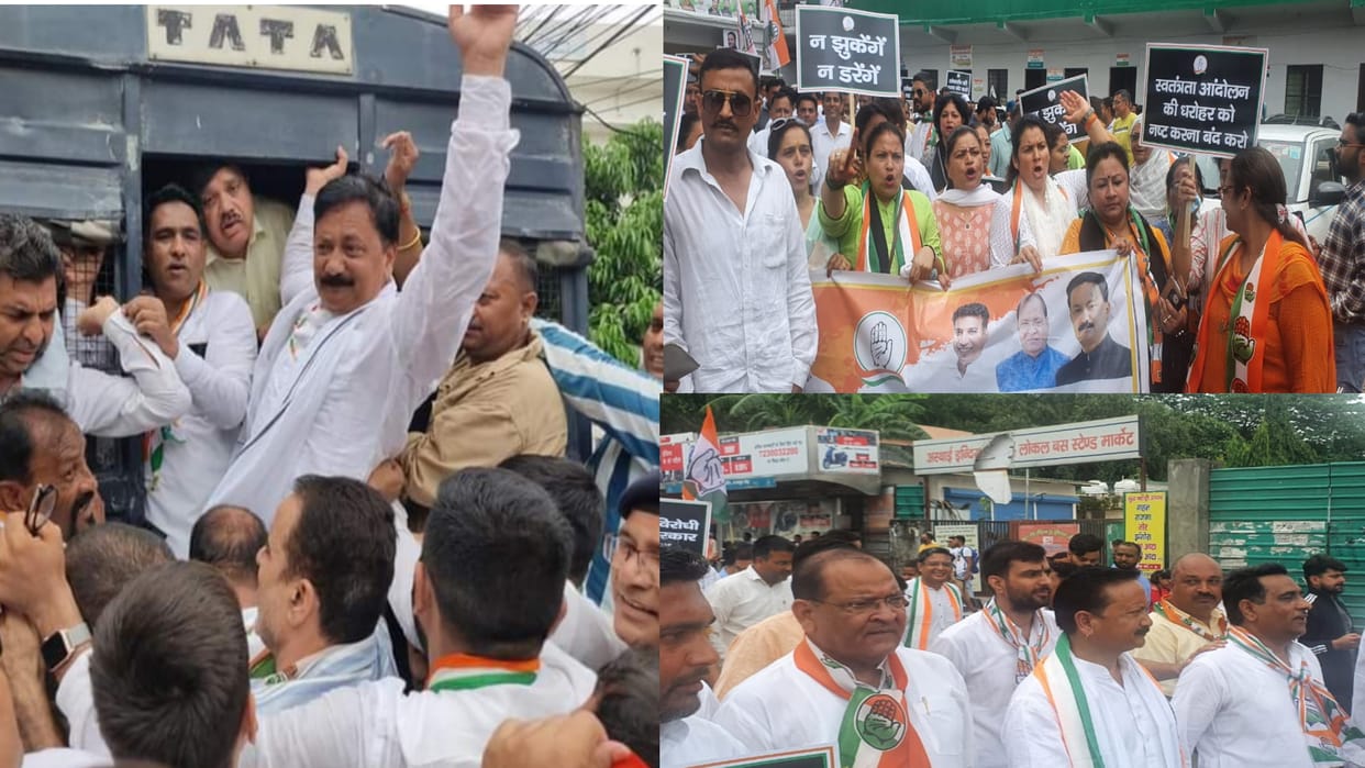 Congress protests against ED summons to Sonia Gandhi, karan Mahra and Yashpal Arya arrested