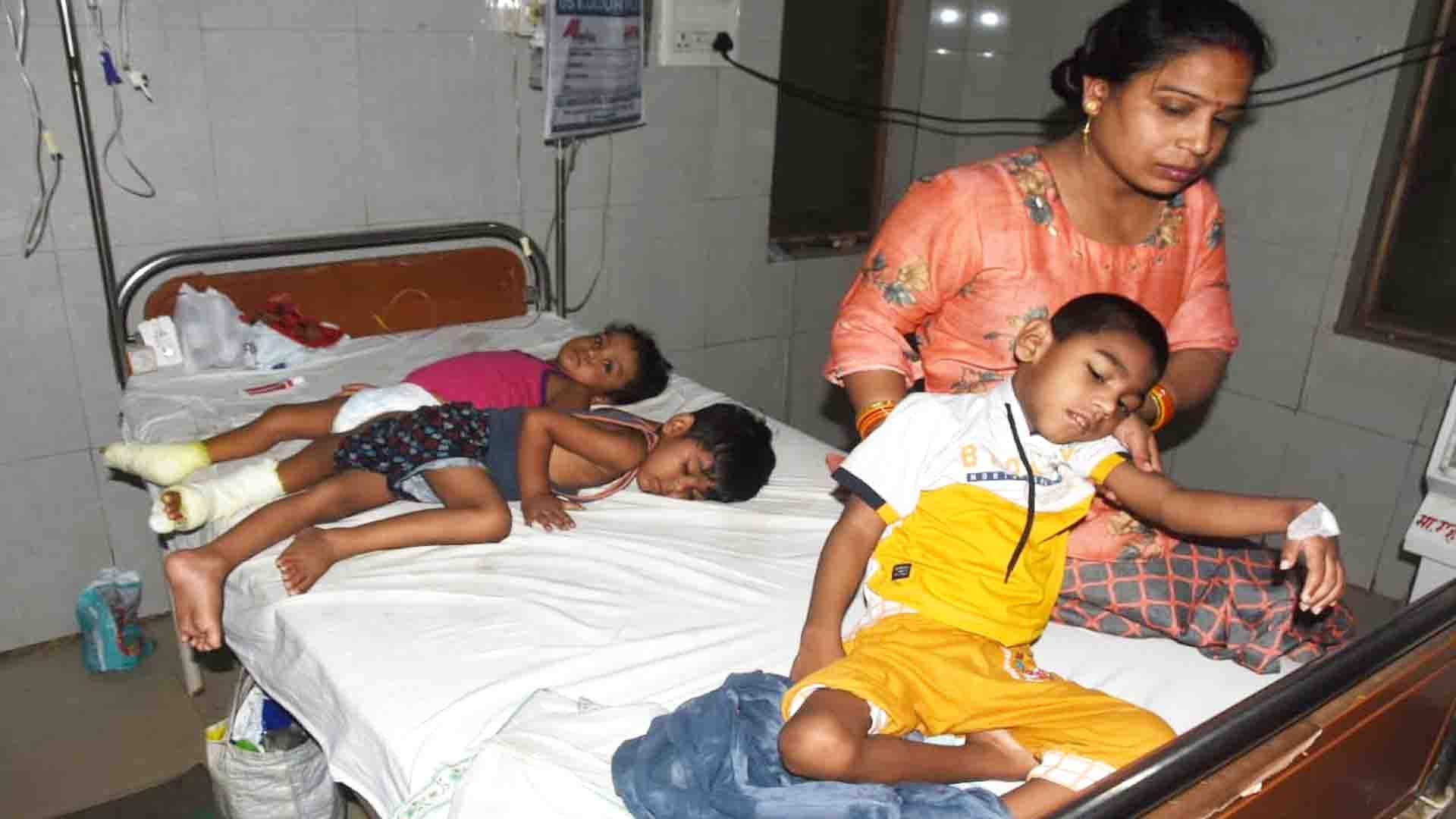 Three patients admitted on one bed in Kanpur largest government hospital