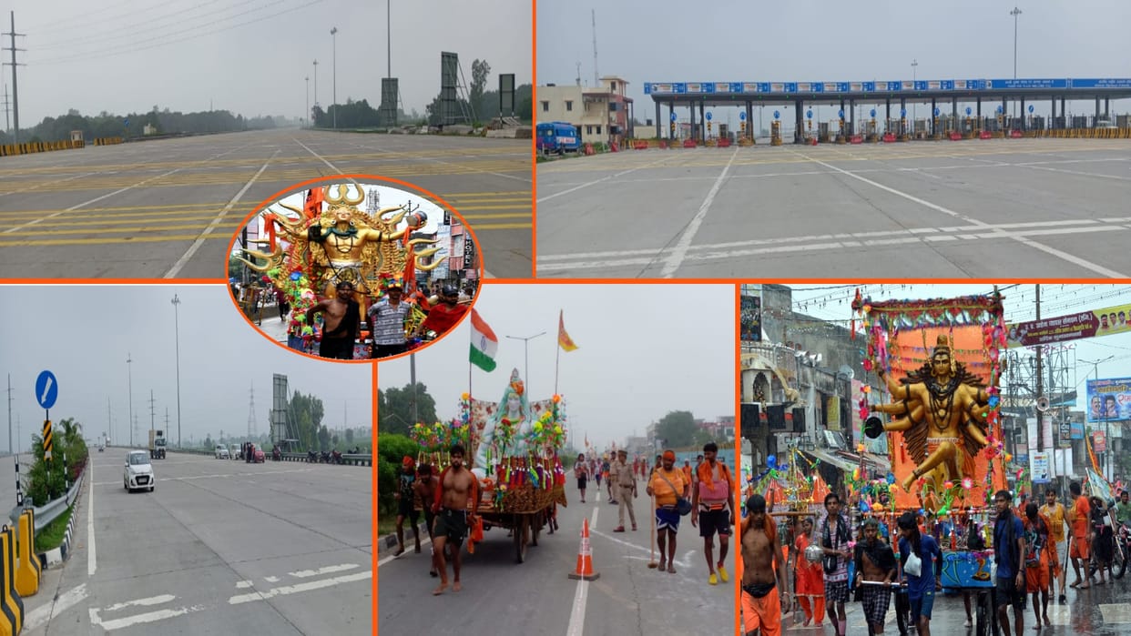 Big vehicles Ban on Delhi-Doon expressway due to kanwad Yatra, Vehicles will run on one side of the divider