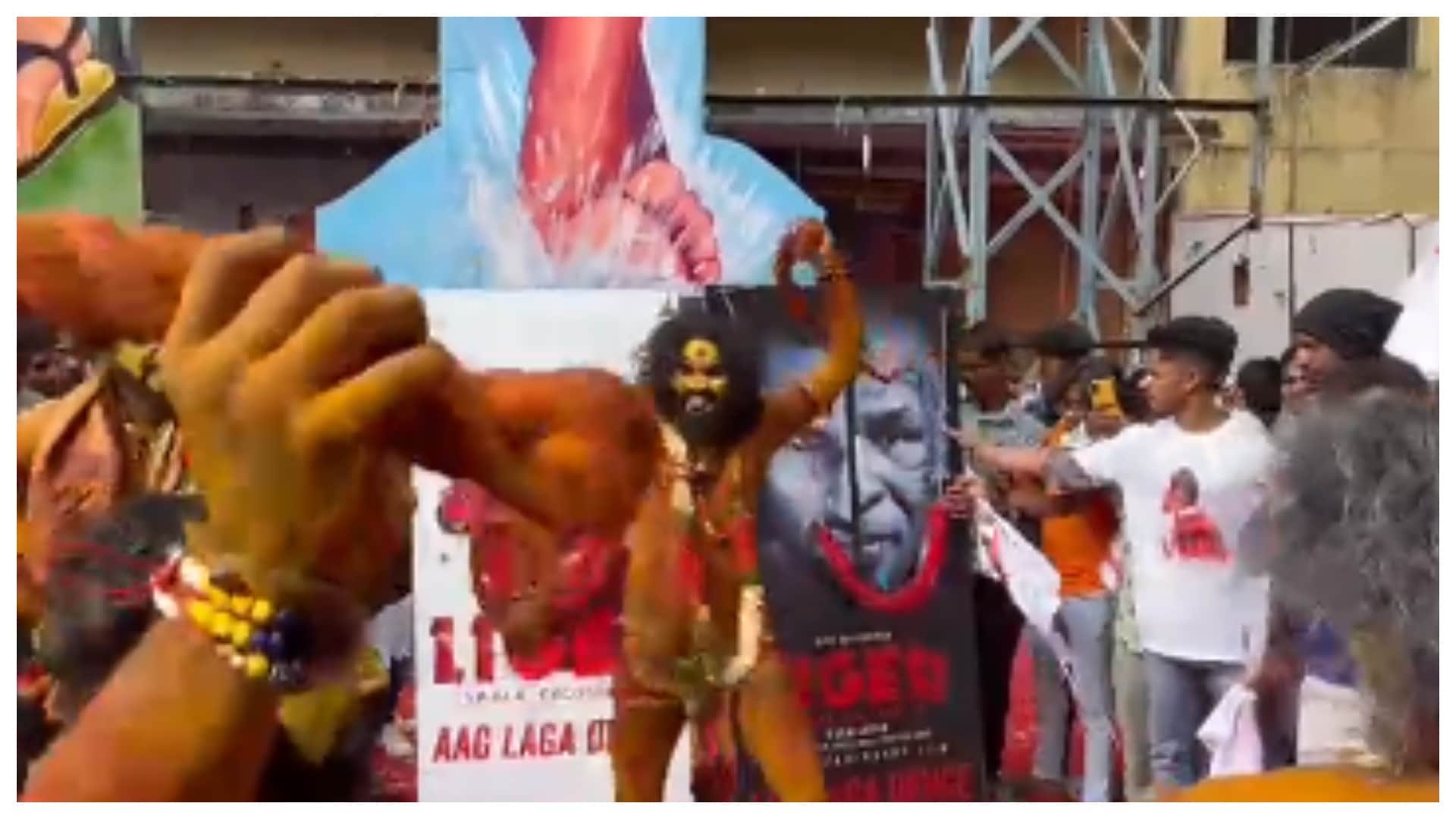 Liger Trailer: south fans pour milk on Vijay Deverakonda cut out posters video goes viral on social media
