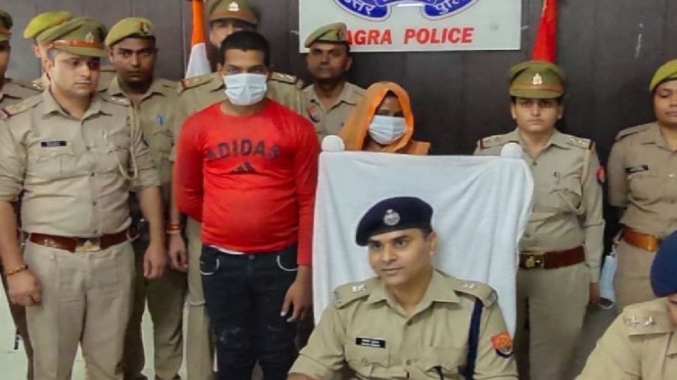 mother and son arrested for murder of watchman in agra