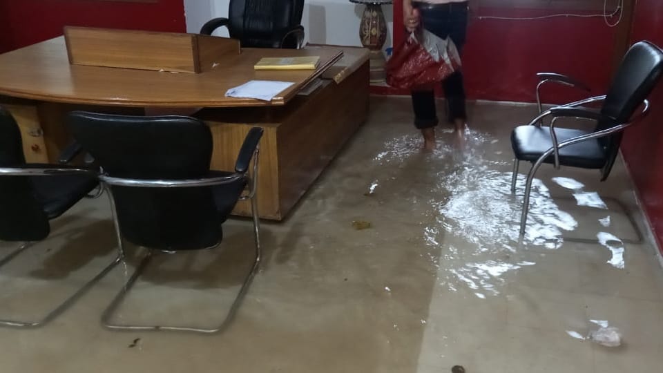 Water Logging in school and crematorium Due to heavy rain in Mohali