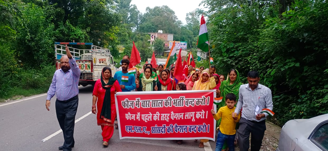 CITU workers roared in Tikkar against Agneepath scheme
