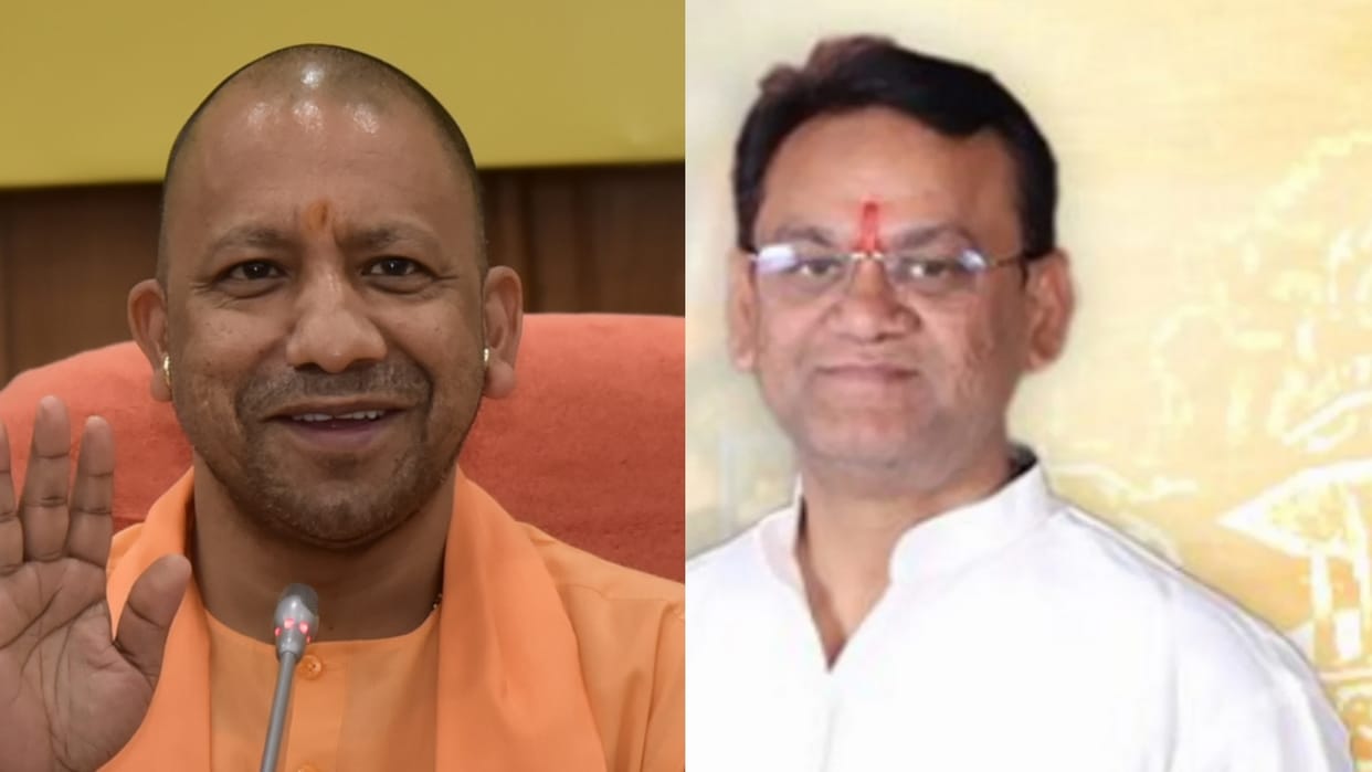 Dinesh khateek meets to CM Yogi Adityanath in presence of Swatantra dev Singh.