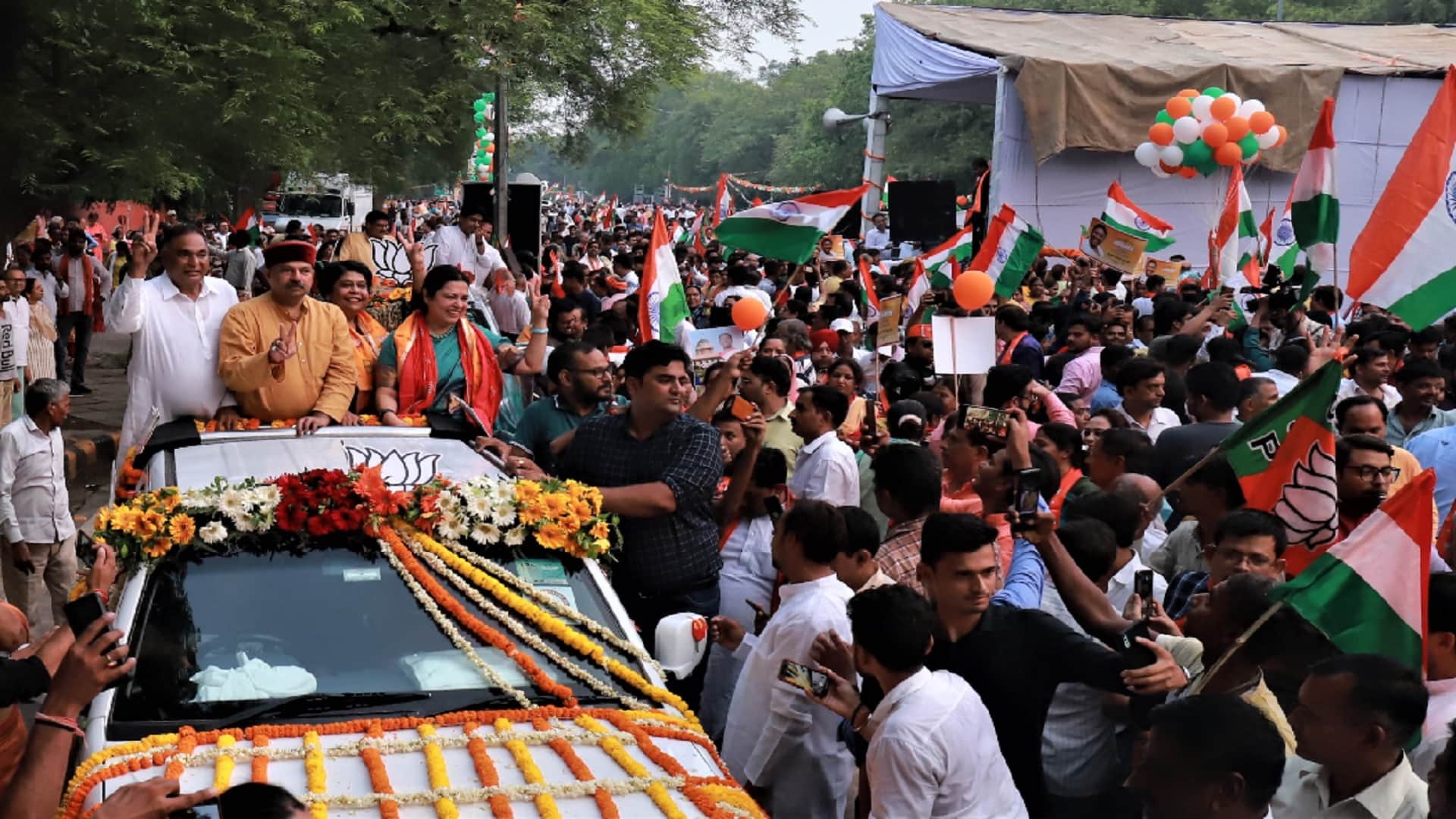 BJP workers took out Abhinandan Yatra after Draupadi Murmu became the President