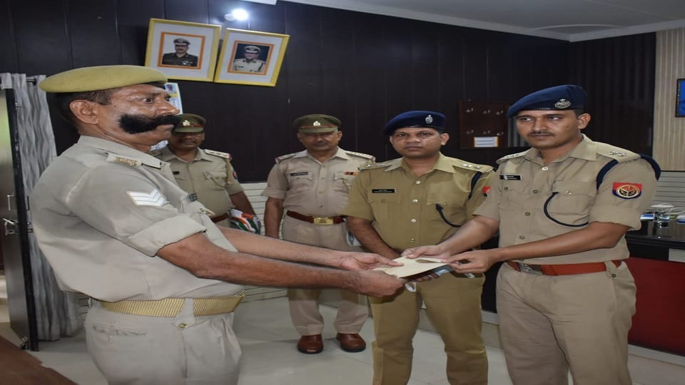 Agra SSP impressed by mustaches of head constable Ramveer Singh gave cash reward