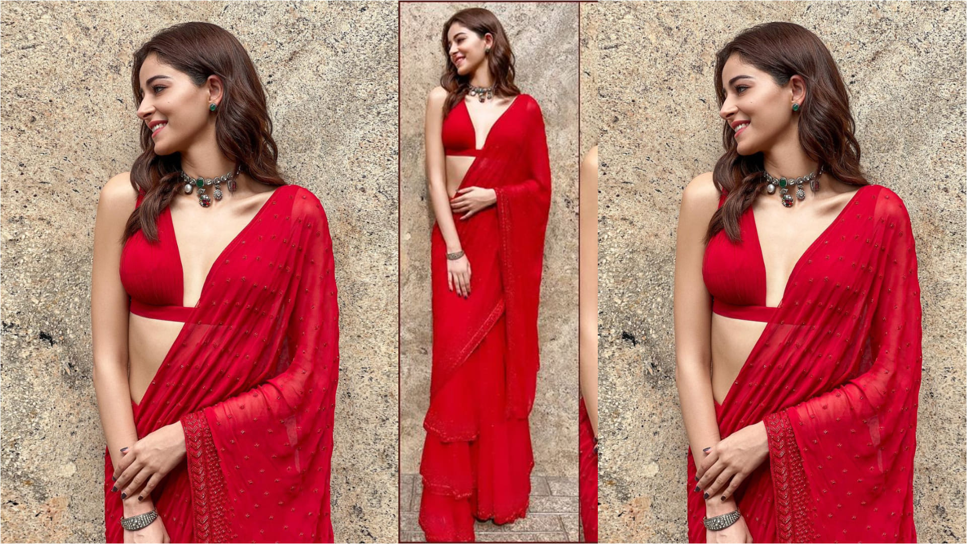make stylish look in bhai dooj 2022 with ruffle saree like bollywood actress
