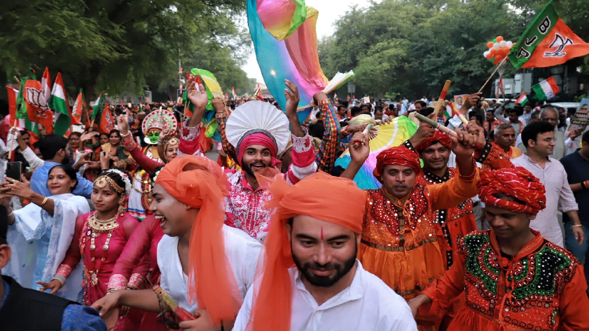 BJP workers took out Abhinandan Yatra after Draupadi Murmu became the President