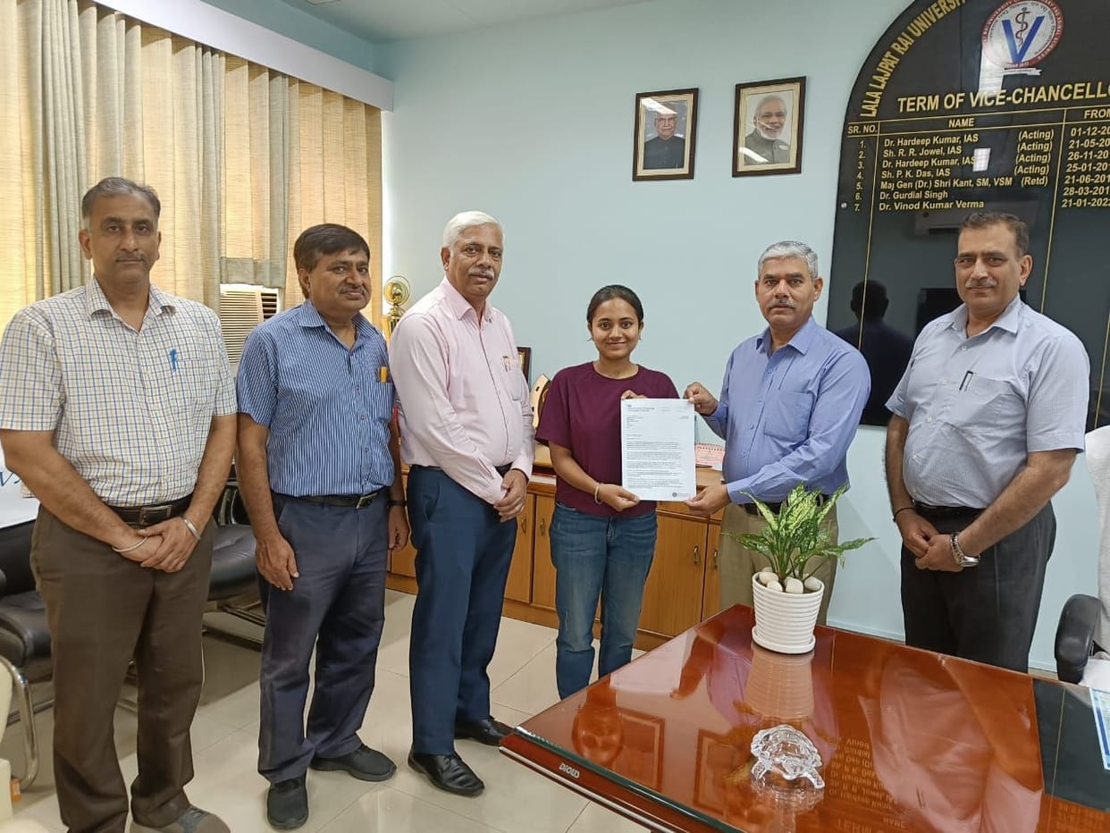 Dr. Priyanka Sheoran, student of Luvas, received Commonwealth Research Fellowship
