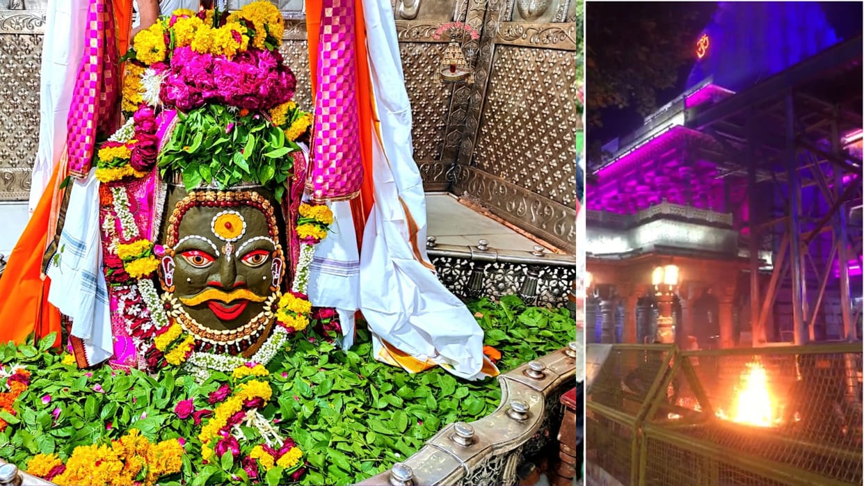 Cylinder caught fire during welding in Mahakal temple Ujjain, spread in paper and plastic bottle, stirred