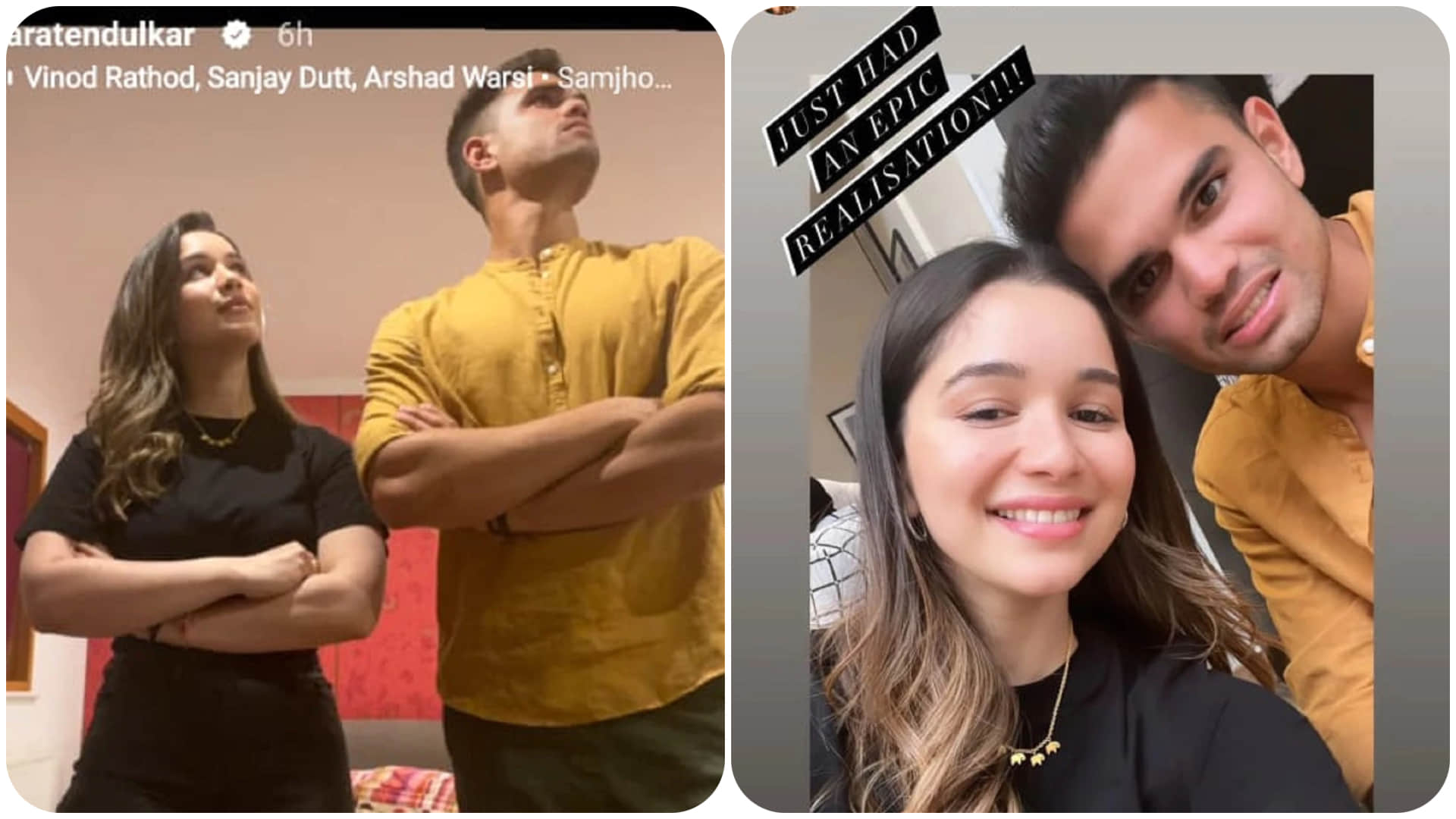 Sara Tendulkar and Arjun Tendulkar Recreating The Iconic Munna Bhai-Circuit Pose Photos Viral on Social Media
