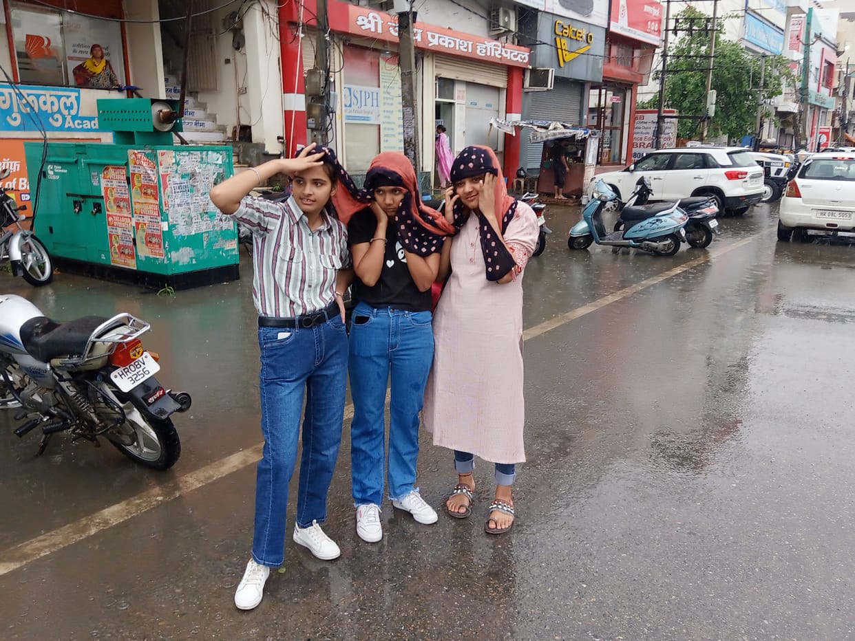 Changed weather, intermittent rain