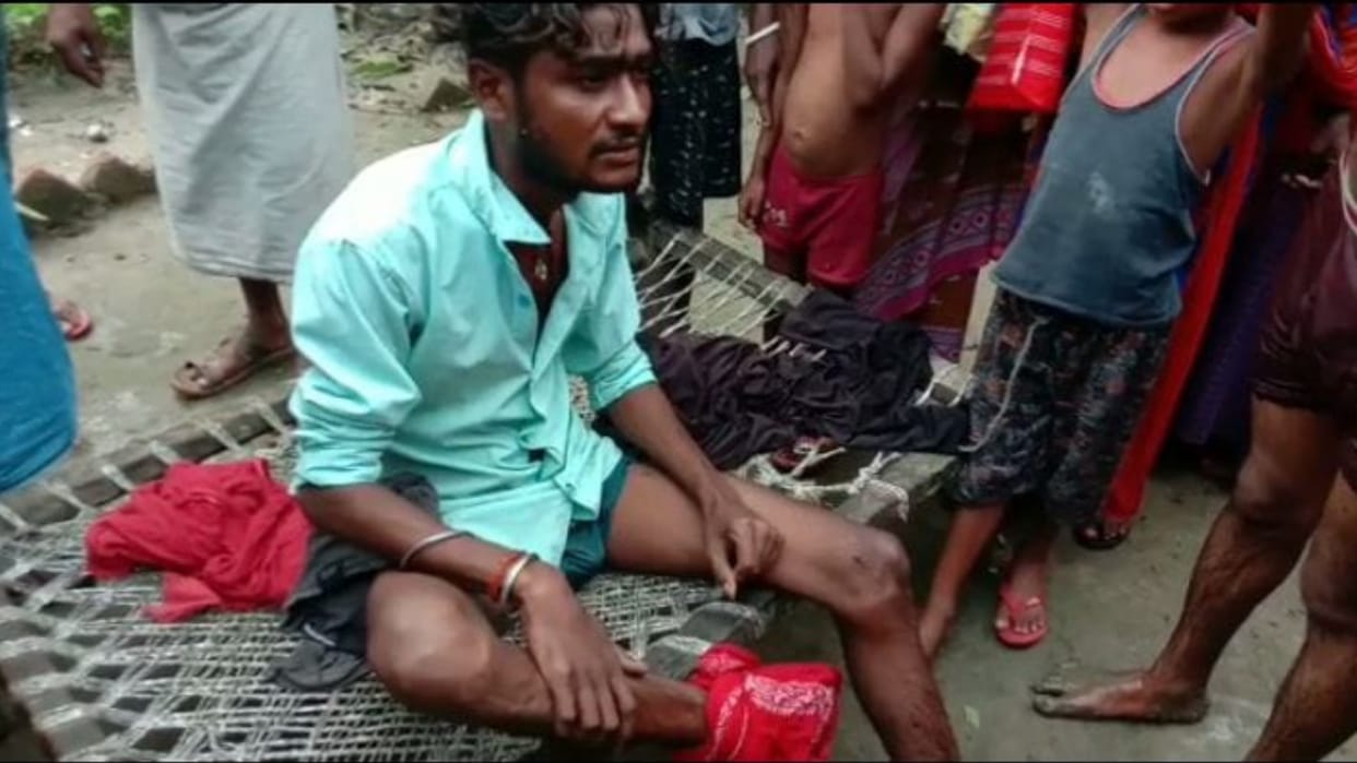 A crocodile attacked on a man in Bahraich.