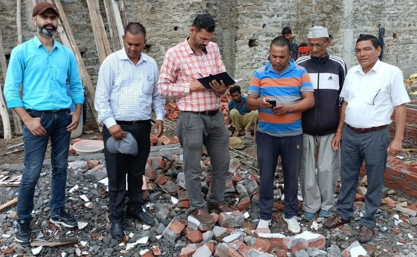 Archaeological Department inspected the rocks found in Ladidhura temple