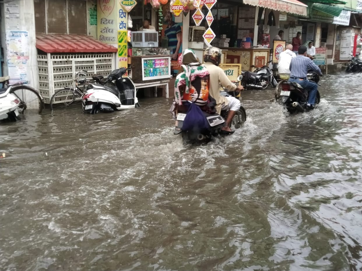 Main roads got submerged as soon as it rained