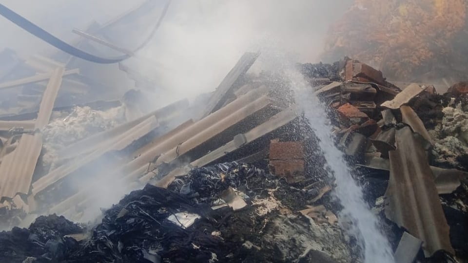 Fire broke out in cotton factory located in village Dahar of Panipat