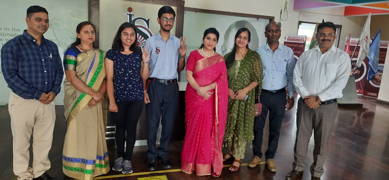 Kritika, a student of Bhartiyam School, secured the second position in the district and Shivang Saxena secured the third position.