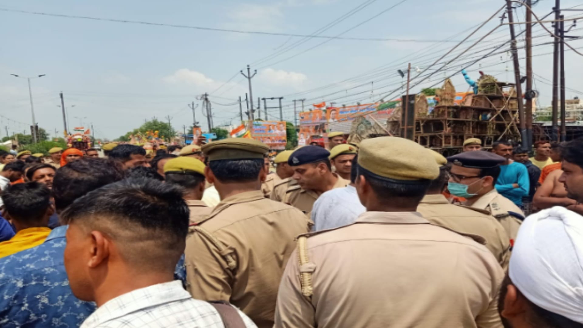 Attacked check post and police for breaking Kanwar on NH-58 in Meerut see pictures