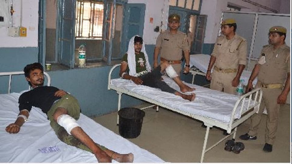 Two miscreants injured in encounter police searching for absconding partner mathura news
