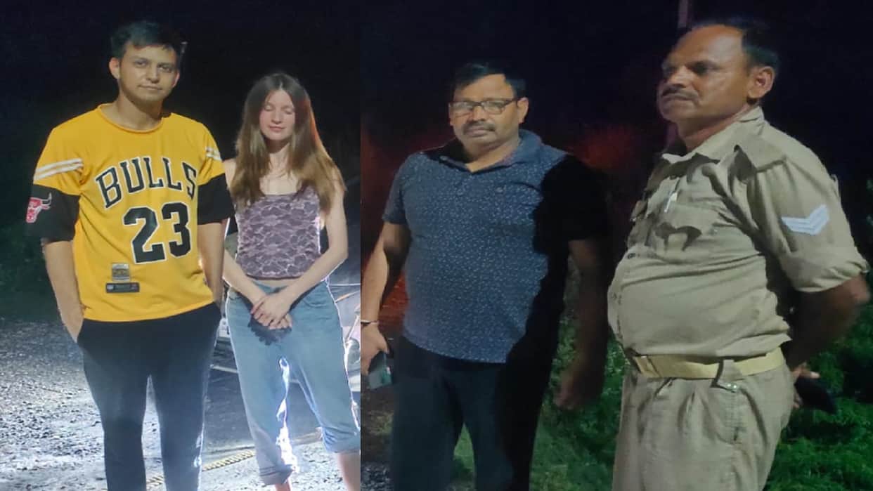 A foreign woman along with her family got stuck in the forest at night during route diversion in Bijnor