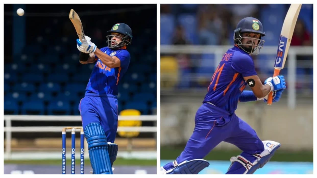 IND vs WI Shikhar Dhawan Breaks Ganguly Dhoni Kohli sehwag record Shreyas Iyer equals Navjot Singh Sidhu