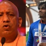 मुख्यमंत्री योगी आदित्यनाथ और नीरज चोपड़ा।