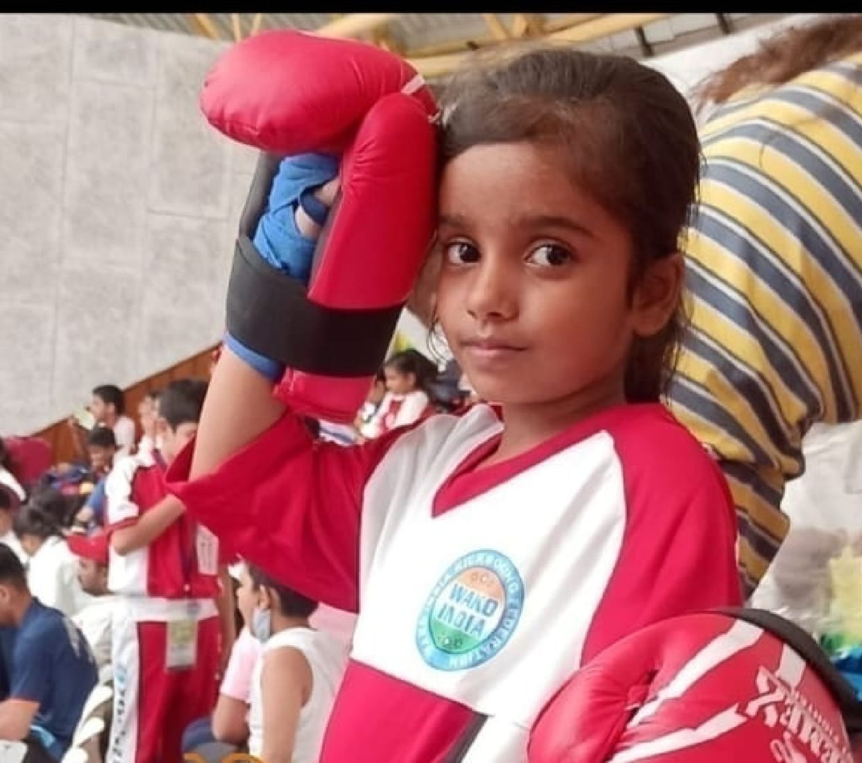 Venika raised the honor of the district by winning silver medal in boxing