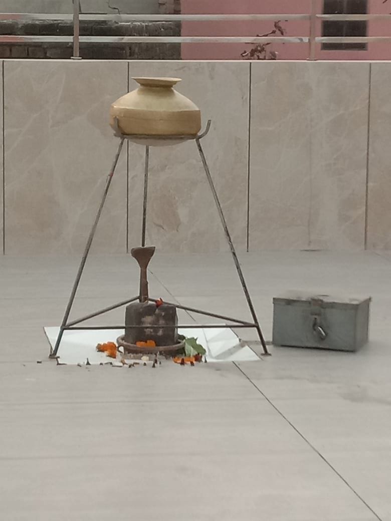 Bapa's ancient Maidaneshwar Mahadev temple where the sloping roof