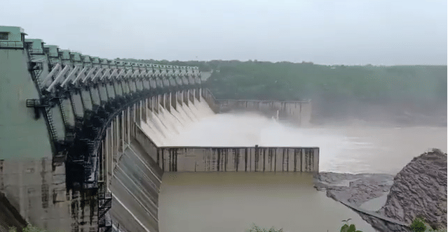 Rain water filled houses and roads in Bhopal and Sehore