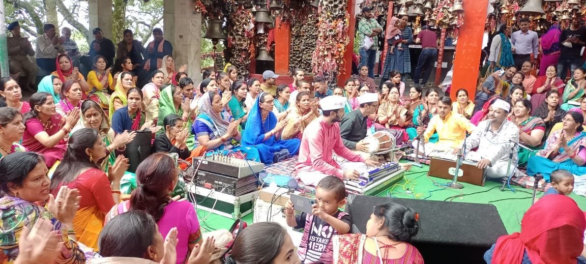 Devotees performed milk-abhishek of Golgyu deity