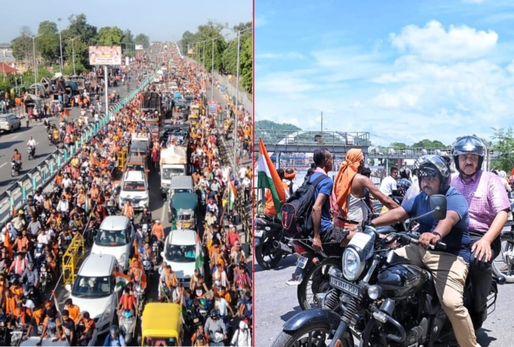 Kanwar Yatra 2022: Heavy Traffic Jam in Haridwar and DM inspects Arrangements from bike photos