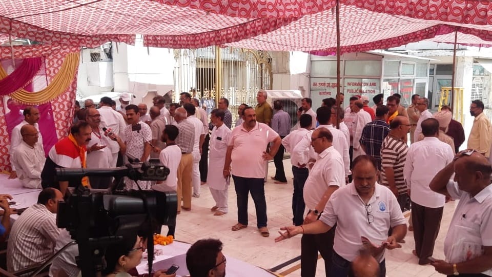 Voting for Shri Durgyana Mandir Management Committee in Amritsar
