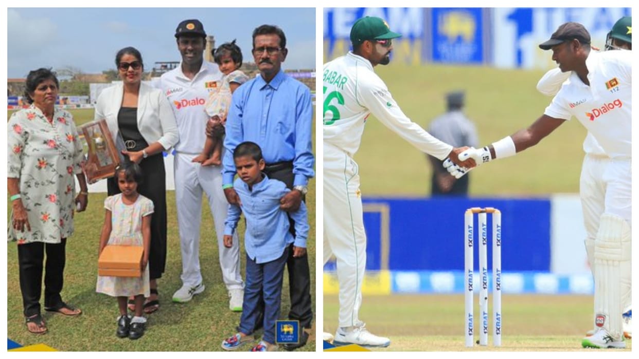 SL vs PAK 2nd Test Angelo Mathews becomes 6th player to play 100 Test matches for Sri Lanka