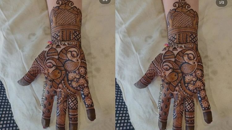 Easy Mehndi Design for Marriage : शादी के लिए ये आसान दुल्हन मेहंदी डिजाइन  रचाकर बढ़ाएं अपने हाथों की खूबसूरती, देखें वीडियो | 🛍️ LatestLY हिन्दी