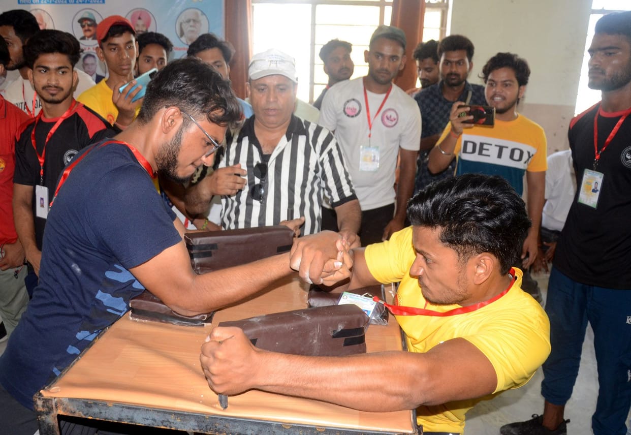 Ghulam Mohammad became champion in state level paw wrestling