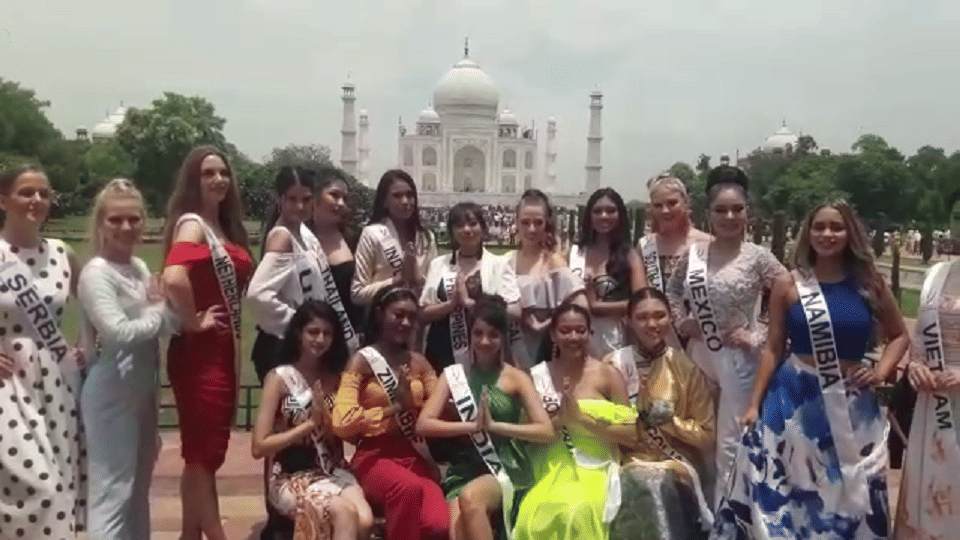 Miss Teen International Models Visits Taj Mahal agra hindi news