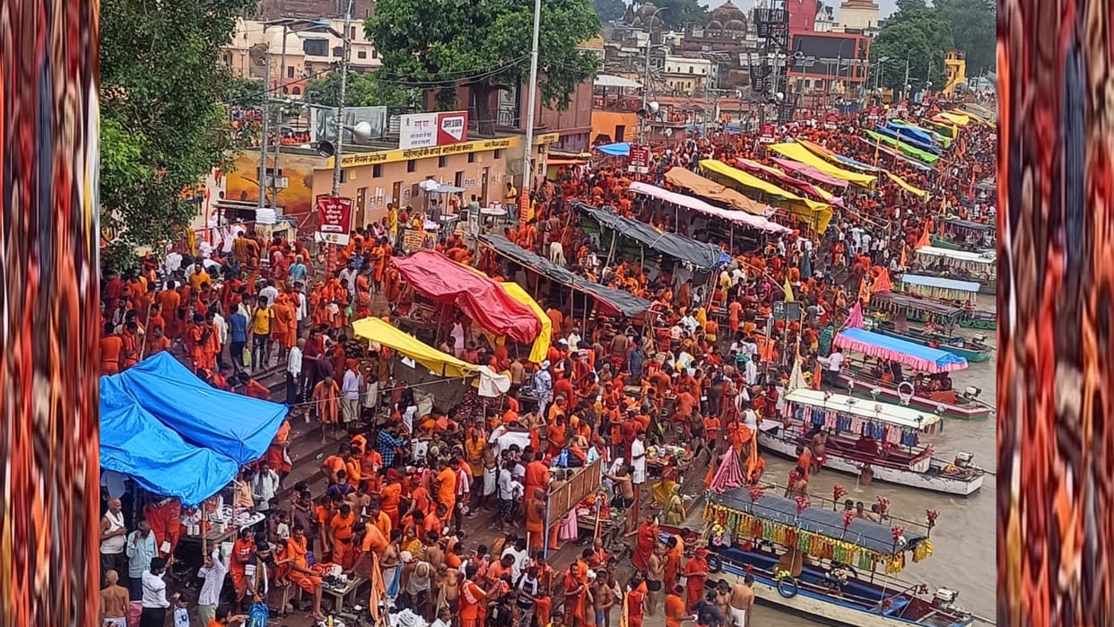 Devotees of lord shiva arrived to Ayodhya.