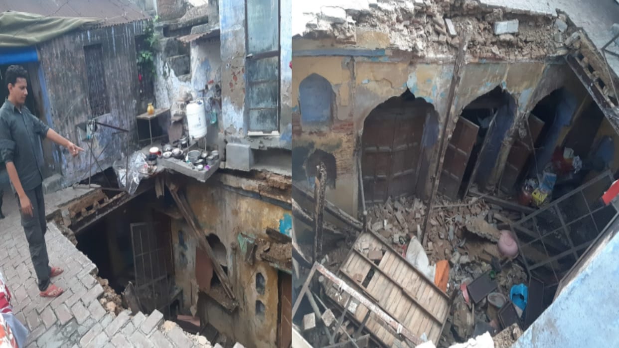 UP:  hundreds of years old dilapidated house collapsed in Meerut, three injured