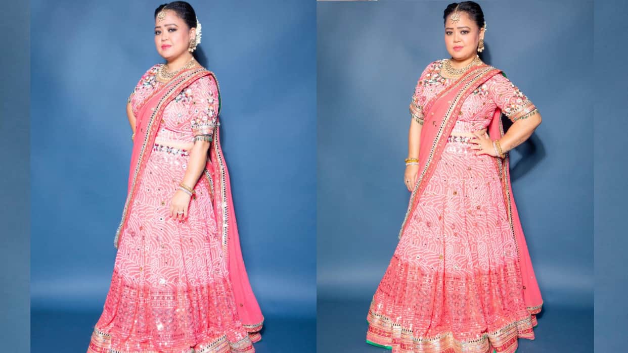bharti singh shares latest beautiful pictures in pink lehenga for  Mika Di Vohti